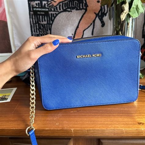 michael kors royal blue crossbody bag|michael kors blue jean handbags.